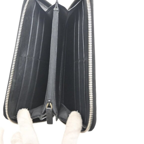 GUCCI Micro Guccissima GG Pattern Zip Around Long Wallet Leather Black - Picture 8 of 15